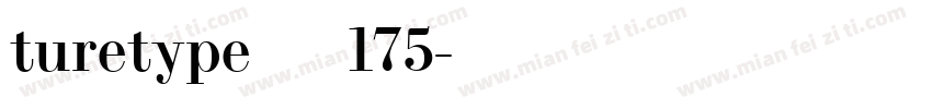 turetype 宋体 175字体转换